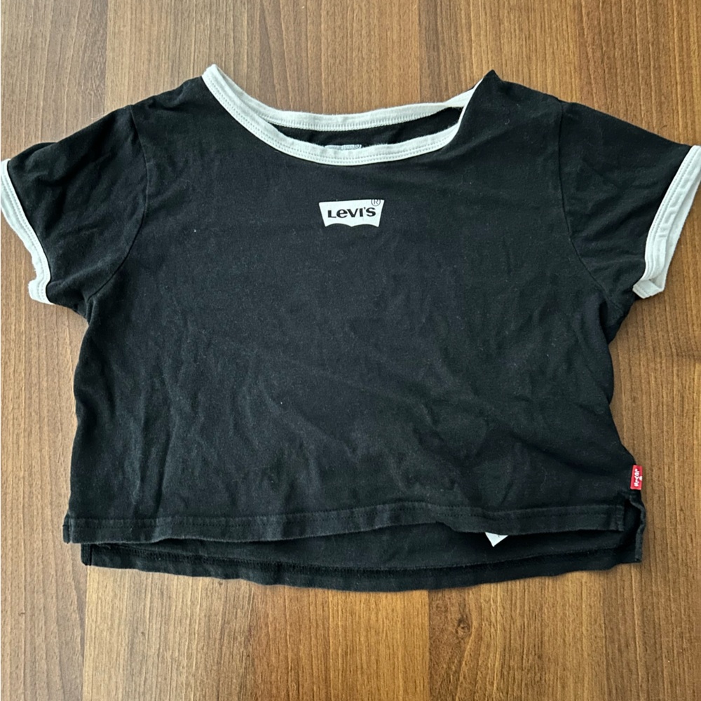 Levi's Black Tee with White Accents